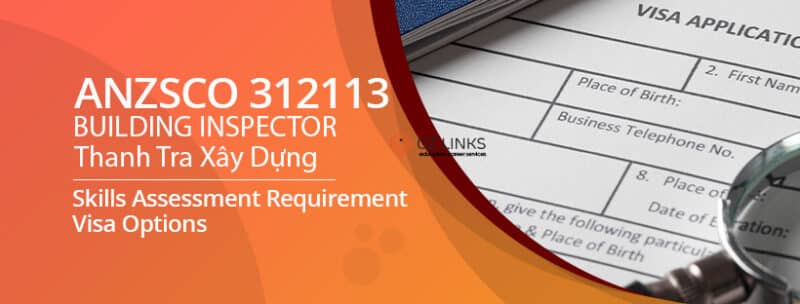 anzsco 312113 building inspector visa options