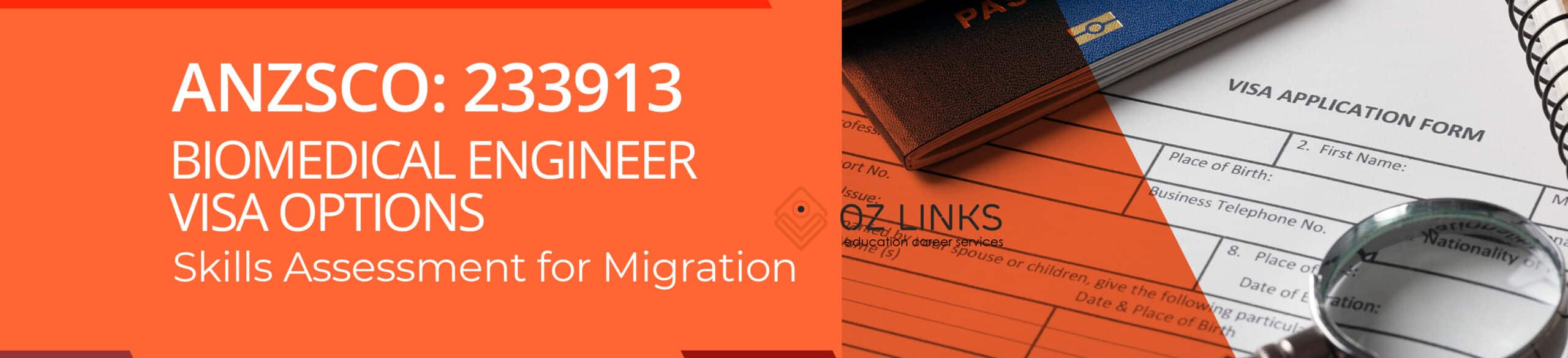 anzsco 233913 biomedical engineer visa options